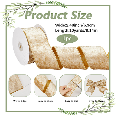 10 Yards Velet Ribbon OCOR-WH20005-25-1