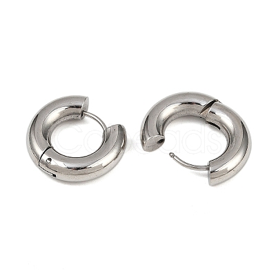 202 Stainless Steel Polishing Hoop Earrings EJEW-M106-02P-08-1