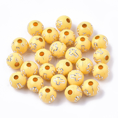 Plating Acrylic Beads PACR-Q113-10L-1