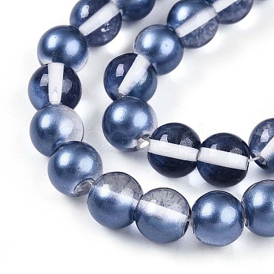 Baking Paint Transparent Glass Beads X1-DGLA-N011-10mm-08-1