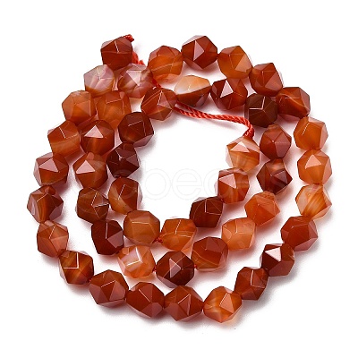 Natural Red Banded Agate Beads Strands G-Z119-A05-02-1