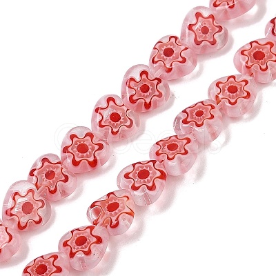 Handmade Millefiori Lampwork Beads Strands LAMP-G166-15K-1