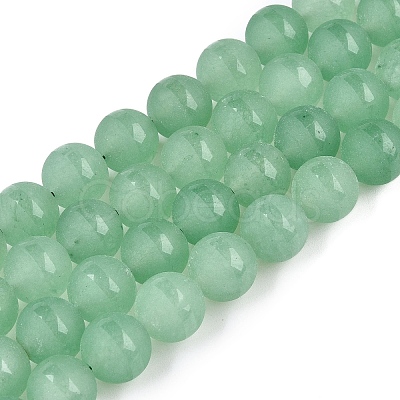 Frosted Natural White Jade Beads Strands G-T138-10mm-209D-1