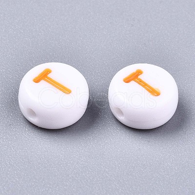 Opaque White Acrylic Beads MACR-N012-01T-1