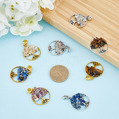 32Pcs 8 Styles Alloy European Dangle Charms FIND-FH0006-05-1