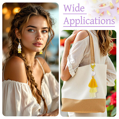 28Pcs 7 Styles Polycotton(Polyester Cotton) & Cotton & Polyester Tassel Pendant Decorations FIND-TA0009-33-1