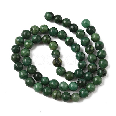 Natural West African Jade Round Beads Strands X-G-P075-03-6mm-1