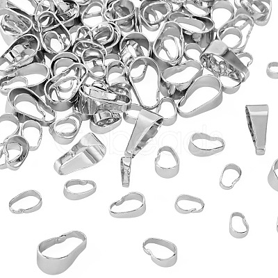 120Pcs 4 Styles Brass Snap on Bails KK-TA0009-24S-1