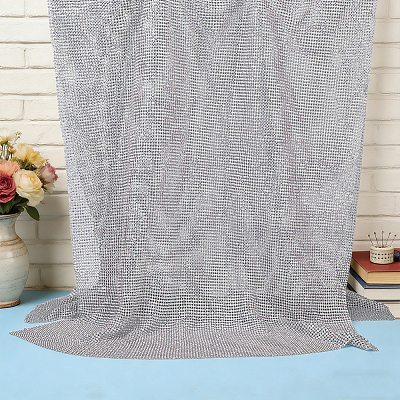 Aluminum Rhinestone Mesh Beaded Trim DIY-WH0750-412C-1