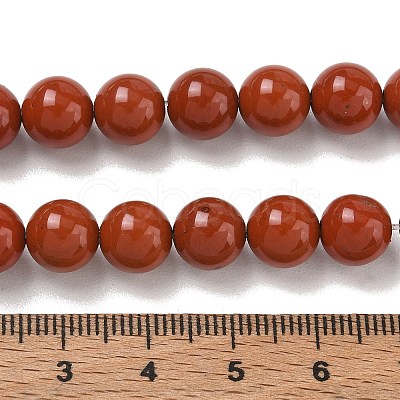 Natural Red Jasper Beads Strands G-F348-01-8mm-AA-1