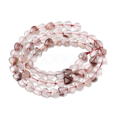 Natural Hematoid Quartz/Ferruginous Quartz Beads Strands G-P575-C21-6mm-1