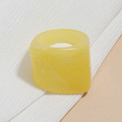 Rectangle Acrylic Finger Rings for Women WGE6404-02-1