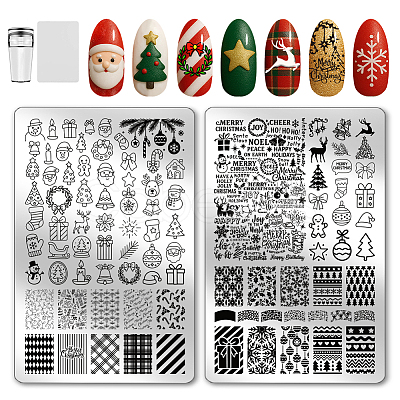 304 Stainless Steel DIY Nail Art Templates MRMJ-WH0117-011-1