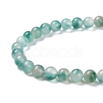 Faceted Rondelle Dyed Natural White Jade Bead Strands G-D073-01B-1