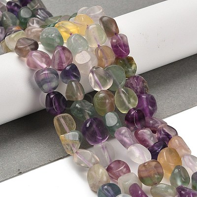 Natural Colorful Fluorite Beads Strands G-P497-01E-10-1