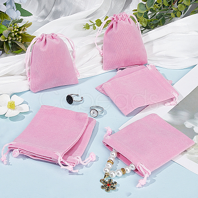 Velvet Jewelry Drawstring Gift Bags ABAG-BBC0001-10B-02-1