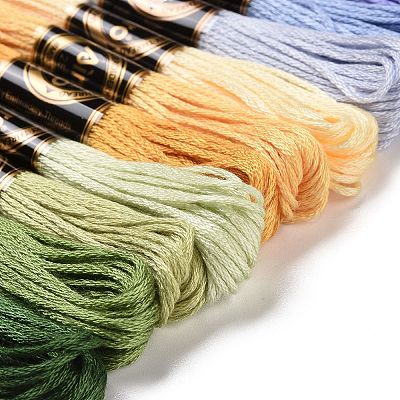 12 Skeins 12 Colors 6-Ply Polyester Embroidery Floss OCOR-M009-01B-14-1