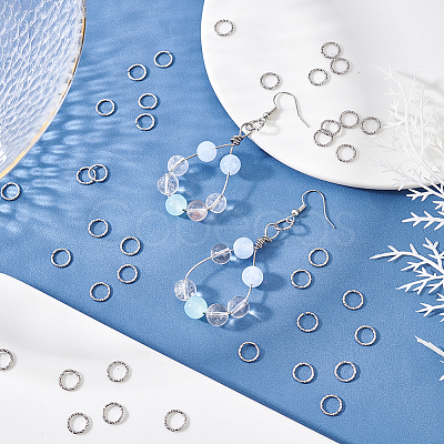 300Pcs 304 Stainless Steel Open Jump Rings STAS-DC0011-97-1