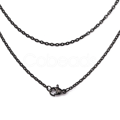 304 Stainless Steel Cable Chain Necklaces STAS-L164C-01B-1