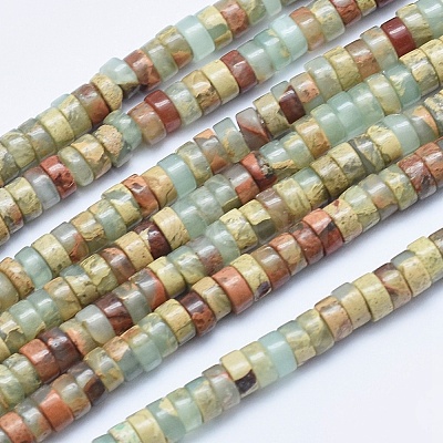 Natural Aqua Terra Jasper Beads Strands G-E444-17-4mm-1