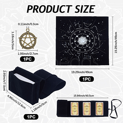 1Pc Double-Sided Velvet Tarot Cards Storage Bags TP-CN0001-27B-1