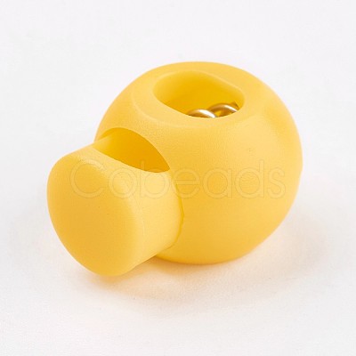 Plastic Iron Spring Cord Locks X-FIND-WH0017-10-1