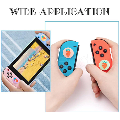 4Pcs 4 Colors Silicone Replacement Thumb Grip Caps AJEW-GF0009-67B-1