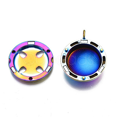 Rack Plating Alloy Diffuser Locket Pendants PALLOY-S119-110-1