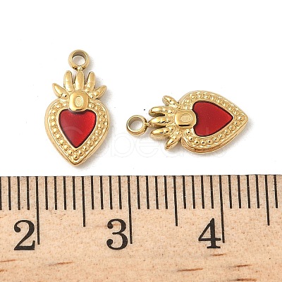 304 Stainless Steel Enamel Charms STAS-V015-18A-G-1