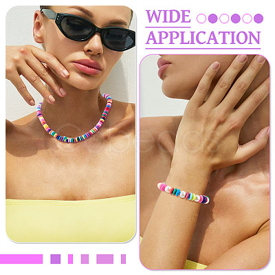 6Strands 3 Styles Handmade Polymer Clay Beads Strand CLAY-TA0002-09-1
