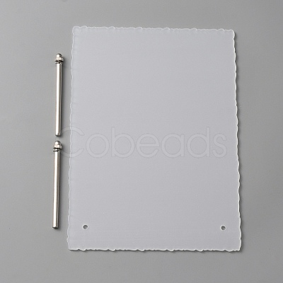 Rectangle Transparent Acrylic Nail Art Display Board ODIS-WH0017-076B-1
