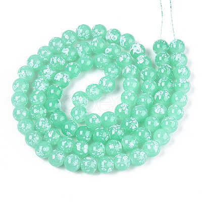 Baking Paint Glass Beads Strands DGLA-N015-10mm-07-1