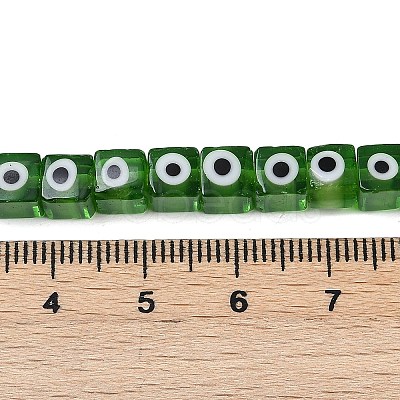 Handmade Evil Eye Lampwork Beads Strands LAMP-G166-16G-1