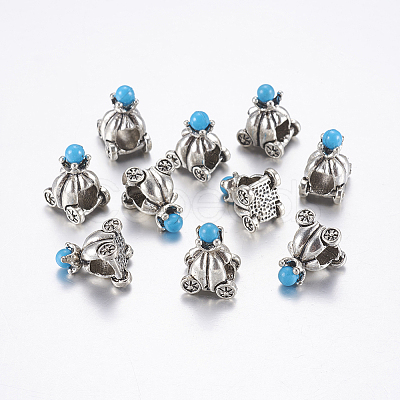 Tibetan Style Alloy European Beads LS-PALLOY-G225-01AS-1