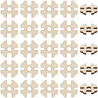 1 Set 1-Hole Wood Buttons BUTT-CY0001-16B-1
