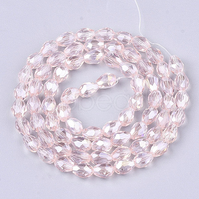 Electroplate Glass Beads Strands EGLA-T013-05L-1