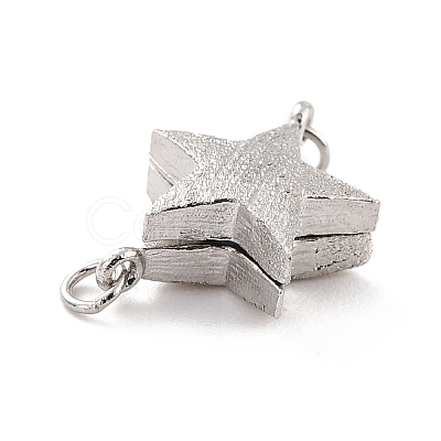 Anti-Tarnish Rhodium Plated 925 Sterling Silver Magnetic Clasps STER-A001-04P-1