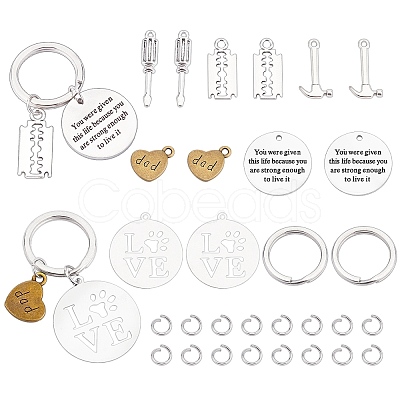 PandaHall Elite DIY Keychain Making Kit DIY-PH0005-65-1