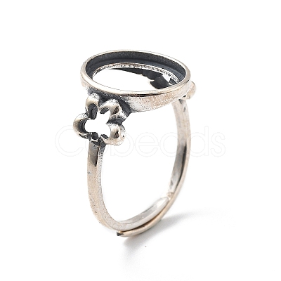 Adjustable 925 Sterling Silver Ring Components STER-C011-08AS-1