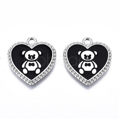 Eco-Friendly Alloy Enamel Pendants ENAM-Q437-042P-01-NR-1