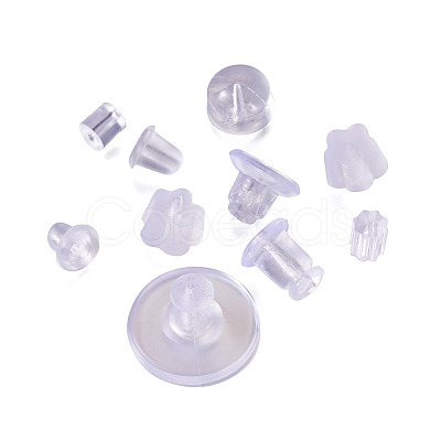 1000Pcs 10 Styles Rubber & Silicone & Plastic Ear Nuts KY-TA0001-21-1