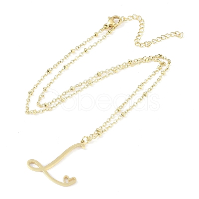 304 Stainless Steel Pendant Necklaces NJEW-H029-02G-L-1