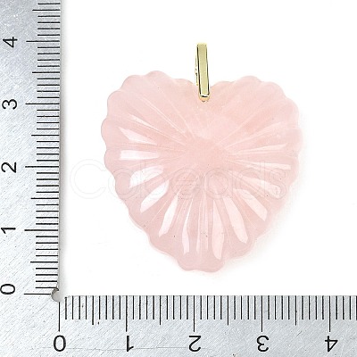 Natural Rose Quartz Carved Pendants G-C276-01G-08-1