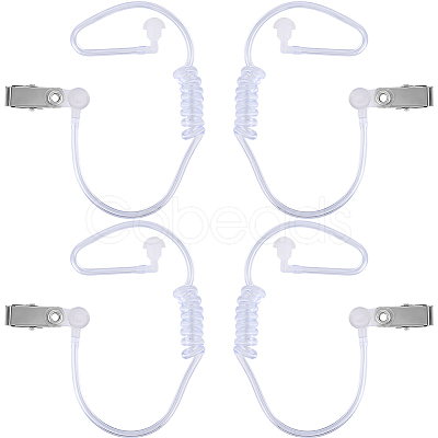 5Pcs PVC Plastic Replacement Acoustic Coil Tube with Earbuds KY-BBC0001-04-1