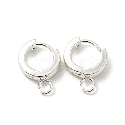 201 Stainless Steel Huggie Hoop Earrings Findings STAS-A167-01L-S-1