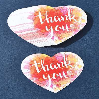 Coated Paper Thank You Greeting Card DIY-FS0007-76D-1