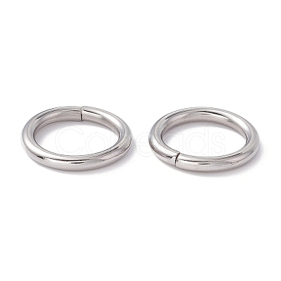 Non-Tarnish 304 Stainless Steel Open Jump Rings STAS-C040-01F-P-1