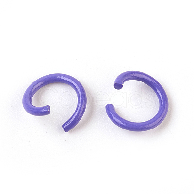 Spray Painted Iron Open Jump Rings IFIN-F149-F13-1