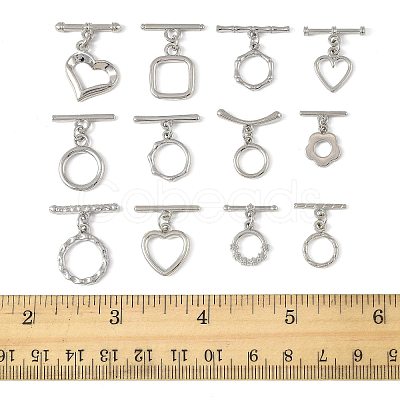 20Pcs 12 Styles Alloy Toggle Clasps FIND-FS0004-53P-1