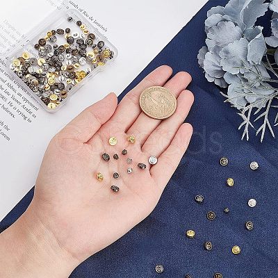 Fingerinspire 160Pcs 8 Style Mini Alloy Metal Buttons FIND-FG0001-36-1